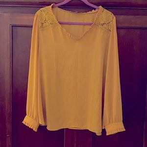 Golden Long Sleeve Loft Blouse